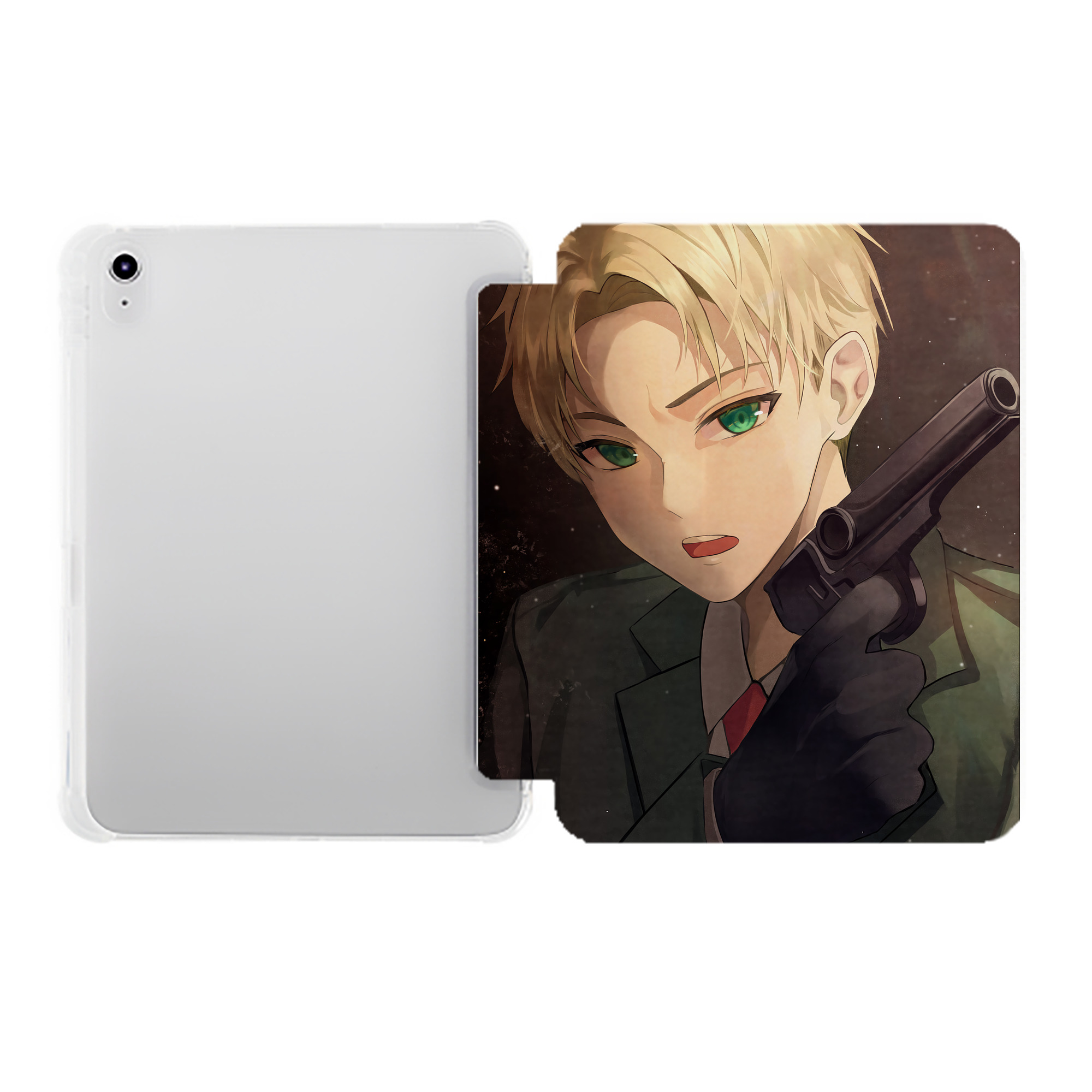 （画像用） SPY×FAMILY间谍家家酒 IPad ケース ペン収納付き 三つ折りスタンド PUレザー×シリコン 対応機種9.5/10.5/10.9インチ
